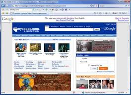 Login do site "Myspace"